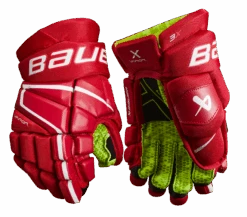 Bauer Vapor 3X Junior Hockey Gloves 17 Bauer Vapor 3X Junior Hockey Gloves -Pro Hockey Gear 3X JR FRONT RED1