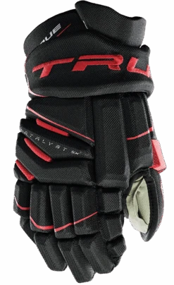 True Hockey True Catalyst 5X Junior Hockey Gloves 7 True Hockey True Catalyst 5X Junior Hockey Gloves -Pro Hockey Gear CT5xGlove Black Red