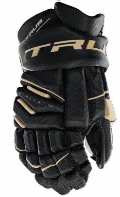 True Hockey True Catalyst 7X Senior Hockey Gloves 25 True Hockey True Catalyst 7X Senior Hockey Gloves -Pro Hockey Gear CT7xGlove Black Gold