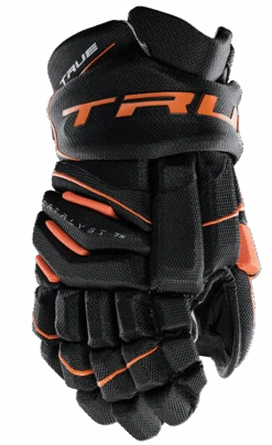 True Hockey True Catalyst 7X Junior Hockey Gloves 23 True Hockey True Catalyst 7X Junior Hockey Gloves -Pro Hockey Gear CT7xGlove Black Orange 1
