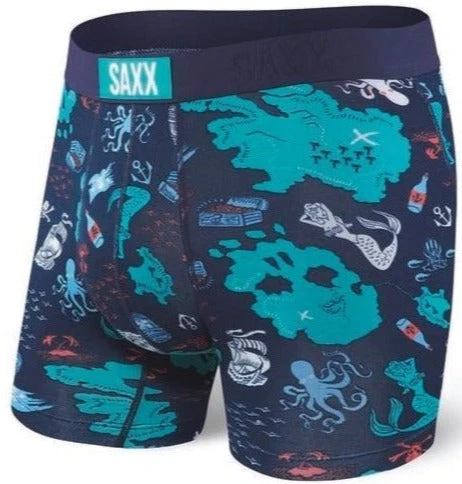 SAXX Vibe Boxer Brief Navy Treasure Map 3 SAXX Vibe Boxer Brief Navy Treasure Map