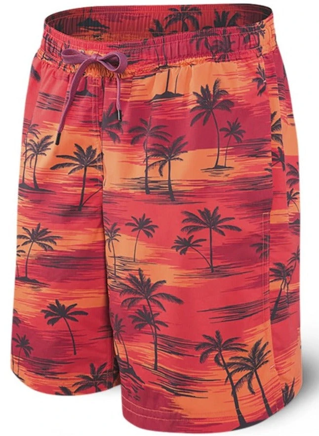 SAXX Cannonball 2n1 Short Red Palm Sunset 3 SAXX Cannonball 2n1 Short Red Palm Sunset