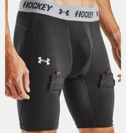 Under Armour Men's Hockey Compression Shorts 11 Under Armour Men's Hockey Compression Shorts -Pro Hockey Gear V5 1356493 010 VELCRO