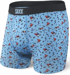 SAXX Ultra Boxer Fly Blue Action Shot