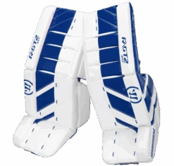 Warrior Ritual GT2 Intermediate Goalie Pads (w/ Knee Pads) 19 Warrior Ritual GT2 Intermediate Goalie Pads (w/ Knee Pads) -Pro Hockey Gear warrior ritual gt2 intermediate goalie pads white blue