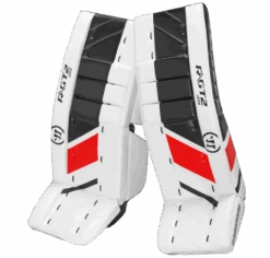 Warrior Ritual GT2 Junior Goalie Pads (w/ Knee Pads) -Pro Hockey Gear warrior ritual gt2 junior goalie pads white black red
